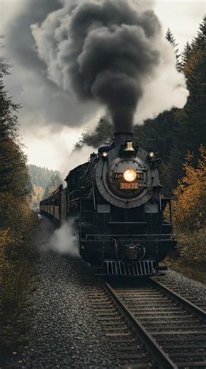 Steam train 5801 chugging along the tracks | AI animation #shorts #ai