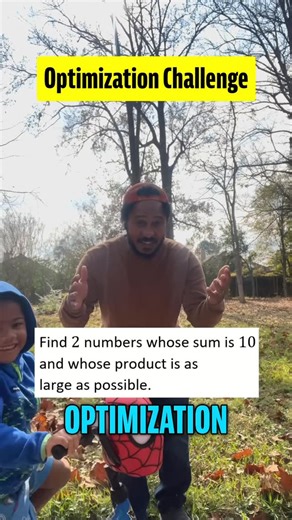 Math Guy Steve on Instagram: "Optimization time. Day 25 of 40 Problems in 40 Days. Two numbers add to 10, what choice makes the product the biggest? Comment your answer. Full walkthroughs are on my YouTube channel, go subscribe so you don’t miss it. Save this, tag a classmate, and comment NEXT with the topic/integral you want tomorrow. Follow for daily Calc help. #calculus #optimization #mathteacher #derivatives #collegecalculus"