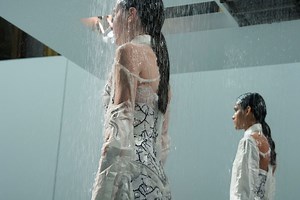 Hussein Chalayan talks making dresses dissolve on the runway