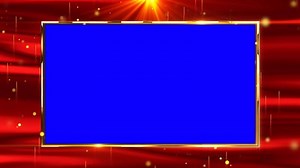 Download Captivating Blue Screen Animation in a Red Backdrop for free
