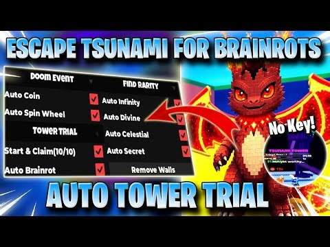 ESCAPE TSUNAMI FOR BRAINROTS SCRIPT *NO KEY* AUTO TOWER TRIAL, AUTO INFINITI, TELEPORT & MORE! ✅ 🌊