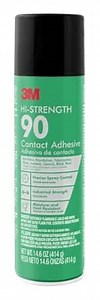 3M Hi-Strength Spray Adhesive 90, 14.6 oz., Industrial Strenght Spray Glue, Dries Clear, Use on Rubber, Glass, Metal, Wood, Foam, Plastic, Cardboard, Fiberglass Insulation, Drywall, and More (90-DSC)