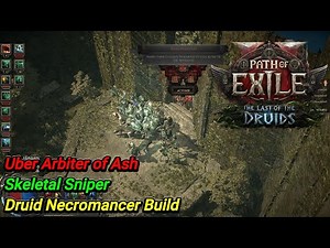 POE 2 / Uber Arbiter of Ash / Solo / Skeletal Sniper / Druid Necromancer Build