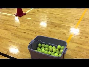 PE Lesson - tennis ball warmup, long jump rope, partner throw/catch
