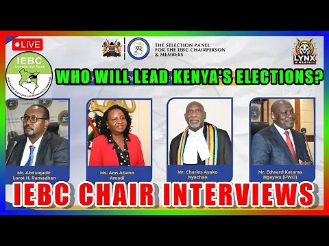 🔴LIVE!! IEBC INTERVIEWS AS CHAIRPERSON CANDIDATES FACE SELECTION PANEL! 🔴