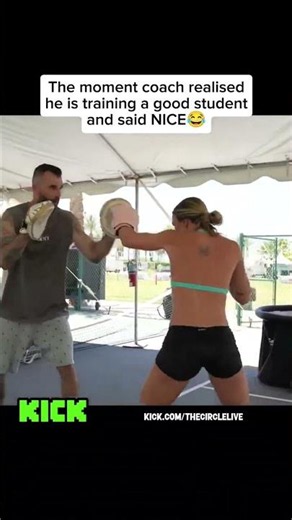 The moment coach realised he is training a good student and said NICE🔥💀#kick #boxing