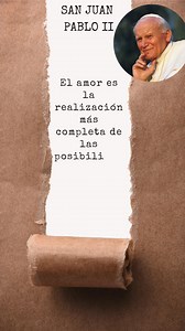 3.6K views · 136 reactions | "Es la actualización maxima de la potencialidad propia de la persona, que encuentra en el amor la mayor plenitud de su ser, de su existencia objetiva... El amor es verdadero cuando realiza su esencia, es decir, cuando se dirige hacia un bien auténtico y de manera conforme a la naturaleza de ese bien... Perfecciona el ser de la persona y da anchura a su existencia." AMOR Y RESPONSABILIDAD, San Juan Pablo II. | Voz Católica | Facebook