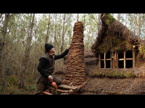 A Crazy Fireplace For my House - Survival Tricks Bushcraft 4 Outdoors living