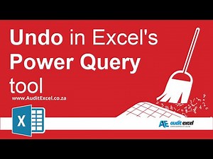 UNDO missing in Excel's Power Query!