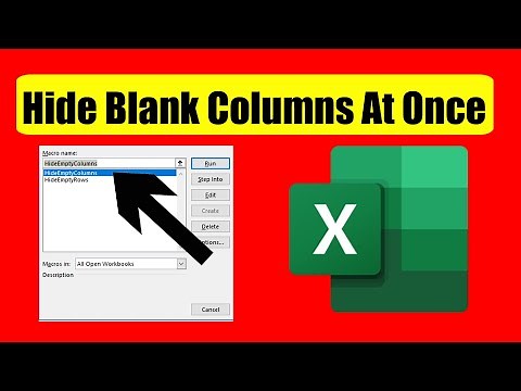 How To Hide Multiple Blank or Empty Columns In Excel