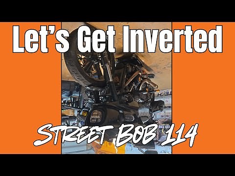 Installing Inverted Forks on a Harley Davidson Street Bob. What Could Go Wrong?