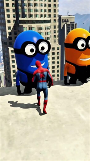 GTA 5 Spider-Man Ragdoll Jumps Fails #shorts #spiderman #epicfails