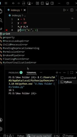 This 1-Line Python Trick Replaces 3 Lines of Code 😱 #shorts #pythonprogramming #pythonforbeginners
