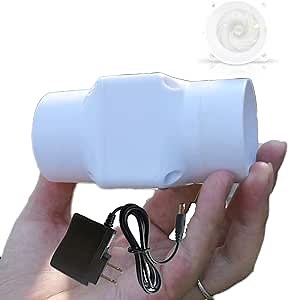 Small Duct Fan 2 Inch Inline Extractor Fan 6W 12V Air Circulation Diffuser Exhaust Blower Ventilation Cooling Vent Fans for Grow Tent Ceiling Basement (NO Adjustable Speed)