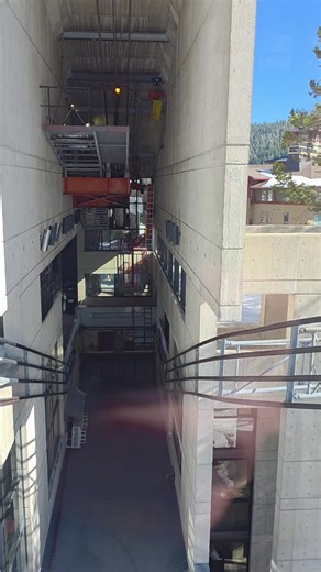 Riding the tram at Squal Valley Palisades Tahoe CA