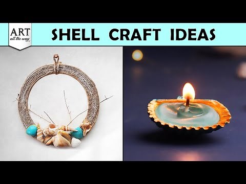 DIY Seashell Wreath & Candle | Stunning Home Decor Ideas from Sea Shells | Easy & Elegant Crafts!