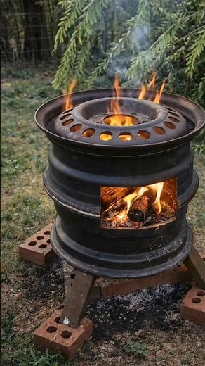 The DIY Wheel-Rim Fire Pit: A Simple Outdoor Stove Built from Scrap