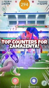 TOP COUNTERS FOR ZAMAZENTA (Hero of Many Battles) Raids in Pokémon GO!! #pokemon #pokemongo