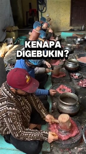 Beat the goat meat until it's soft for this