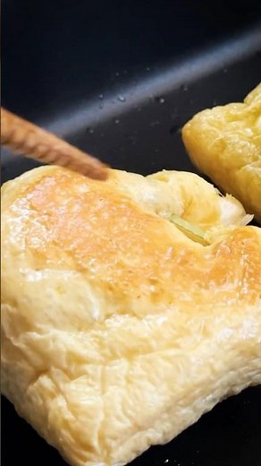 油揚げの納豆包み焼きが美味しすぎる朝飯 #料理動画 #japanesefood #japanlife #簡単レシピ