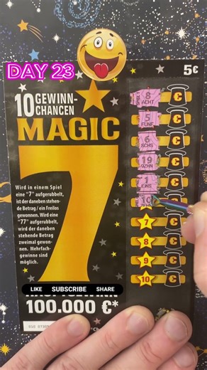 Magic 7 - March Challenge: One lottery every day! DAY 23 #shorts #777