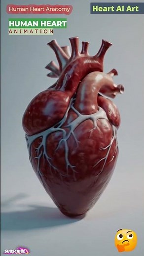 Human Heart Animation | Cardiac Anatomy | Heart AI Art | 102