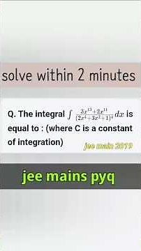 integration question in jee main 2019 solution #jee #jee2026 #shorts