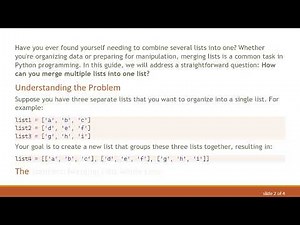 How to Merge Multiple Lists into One List in Python