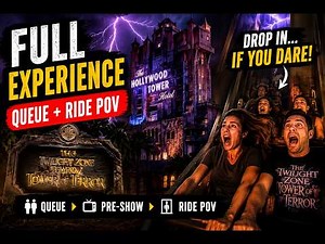 The Twilight Zone Tower of Terror FULL Experience | Queue, Pre-Show & Ride POV in 4K