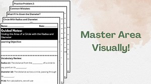 Guided Notes: Finding the Area of a Circle With the Radius and Diameter - Etsy