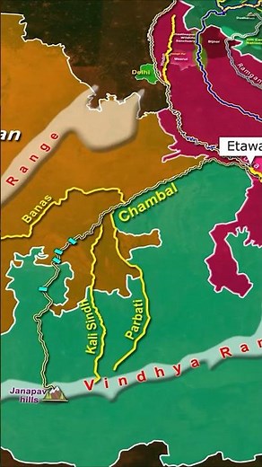 Chambal River ( चम्बल नदी ) Through Map Animation | Indian Geography #Geography #upsc