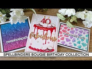 SPELLBINDERS BOUGIE BIRTHDAY COLLECTION - 5 CARDS!