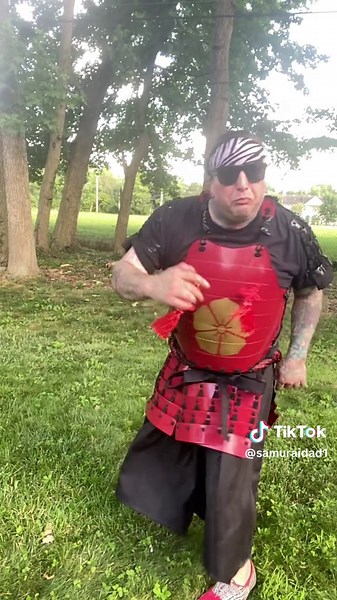 SAMURAI DAD BATTLES GNOME BOSS!!! #fypage #fypシ゚viral #lit #cosplay #goat #viralvideo #martialarts #samurai #fyppppppppppppppppppppppp #trending #baller #hiphop #stunt #fypp #fire #knight #battle #crush #sexy #jam #fun #awesome
