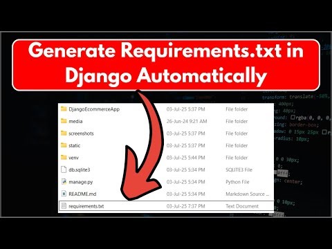 Generate requirements.txt in Python / Django (using command)