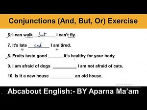 Conjunction And-but-Or Exercise | Conjunction practice set for Exams