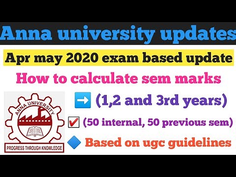 Anna university semester mark calculate procedure