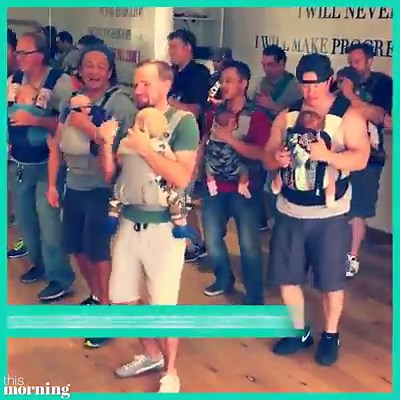 580K views · 6K reactions | These dads signed up for a daddy-baby dance class, and the results are just adorable! But how's your dad's dancing? Go on - share the videos with us below, or email them over to thismorning@itv.com! You never know - they just might end up being shown on the show... Terms at itv.com/terms | This Morning | Facebook