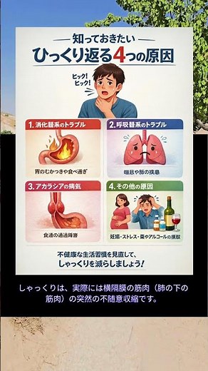 知っておきたい、しゃっくりの4つの原因