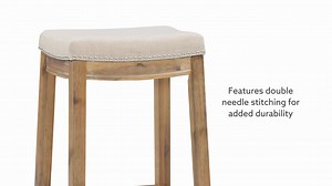 Linon Home Decor Concord 3-Piece Rectangle Counter Height Natural Wood Top Dining Room Set Seats 2 THD04112