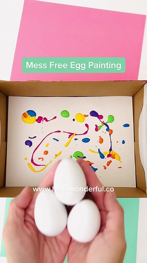 Mess Free Egg Painting Tutorial for Kids