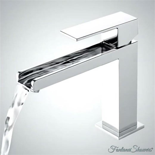 Fontana Seyne™ Series Chrome Thermostatic Waterfall Basin Faucet FS-7872CH