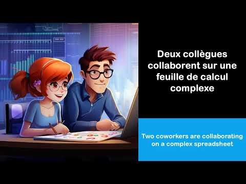 How to pronounce French I Two colleagues collaborate on a complex spreadsheet