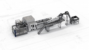 Blow-moulder-filler block for non-carbonated water - Krones