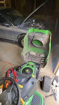 John Deere sit down mower LA105 compression test and valve adjustment POV