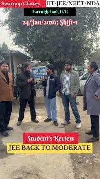 Jee Main Paper review||24 Jan|| Shift-1|Swaroopians||JEE FACULTY||Harsh Sir|| Ayush Sir||Taru Mam