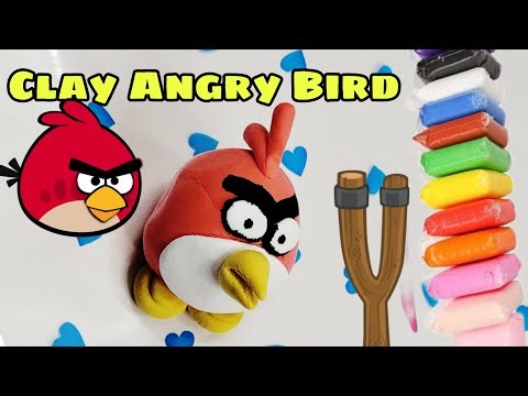 DIY How to Make Red Angry Bird Miniature using Air Dry Claw #diy #clayart #airdryclay #angrybirds