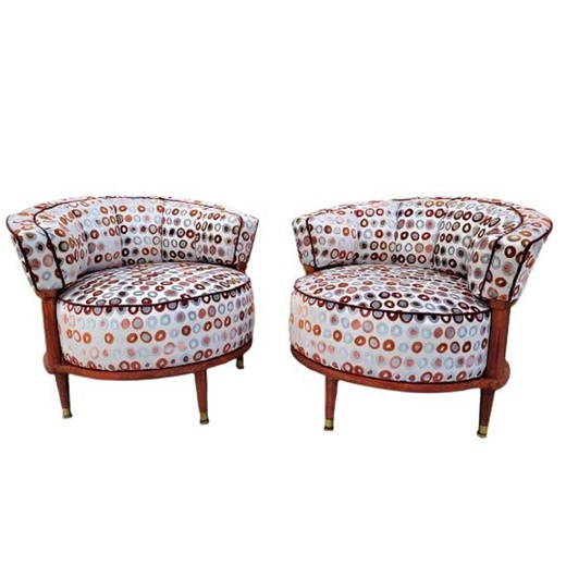 MCM Barrel Back Club Chairs Newly Reupholstered - Pair - Etsy UK