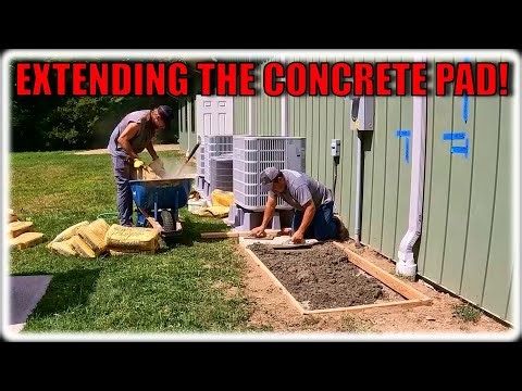 Pouring A Concrete Pad For An AC Condensor!