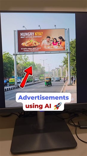 Raj | AI & Tech on Instagram: "Billboard Advertisements using AI 🤩 You can create these Hoarding Advertisements using AI. We have used Google Gemini Nano Banana to create these. This is perfect for Business owners who want to promote their business online. #ai #googlegemini #nanobanana"