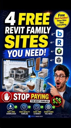 How to Download Free Revit Families in 2026 | Step-by-Step Tutorial #revit #architecture #bim